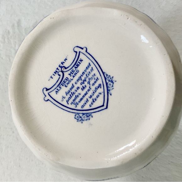 Alfred Meakin “Tintern” Blue White Transferware Pitcher England 1950s 28oz - Picture 12 of 16